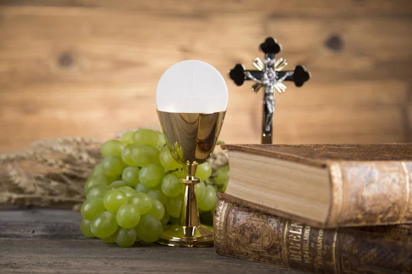 Símbolo cristianismo religião, fundo de comunhão — Fotografia de Stock