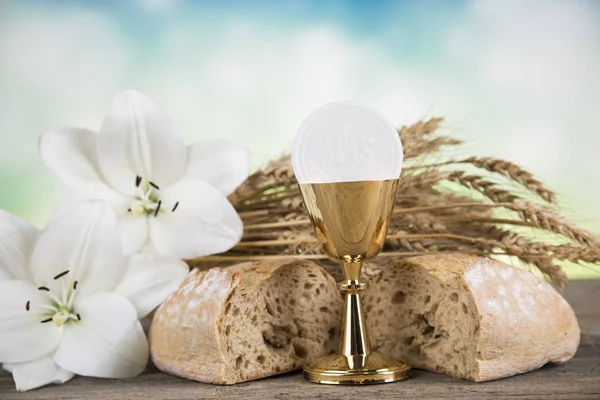 Sacrament of communion, Eucharist symbo — Stock Photo, Image