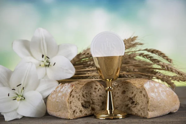 Sacrament of communion, Eucharist symbol — Stock Photo, Image