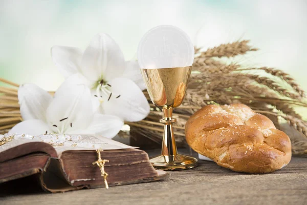 Sacrament of communion, Eucharist symbol — Stock Photo, Image