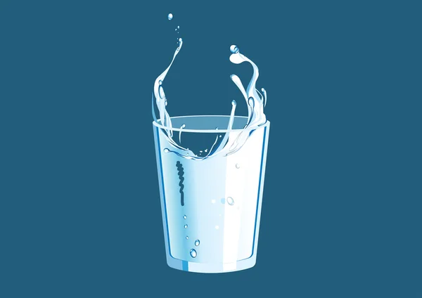 Illustrazione di Bicchiere d'acqua — Vettoriale Stock