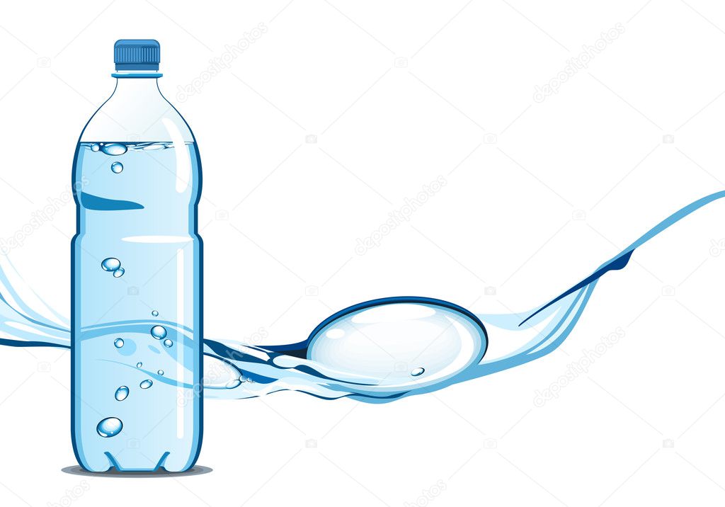 Illustration De Bouteille Deau Image Vectorielle