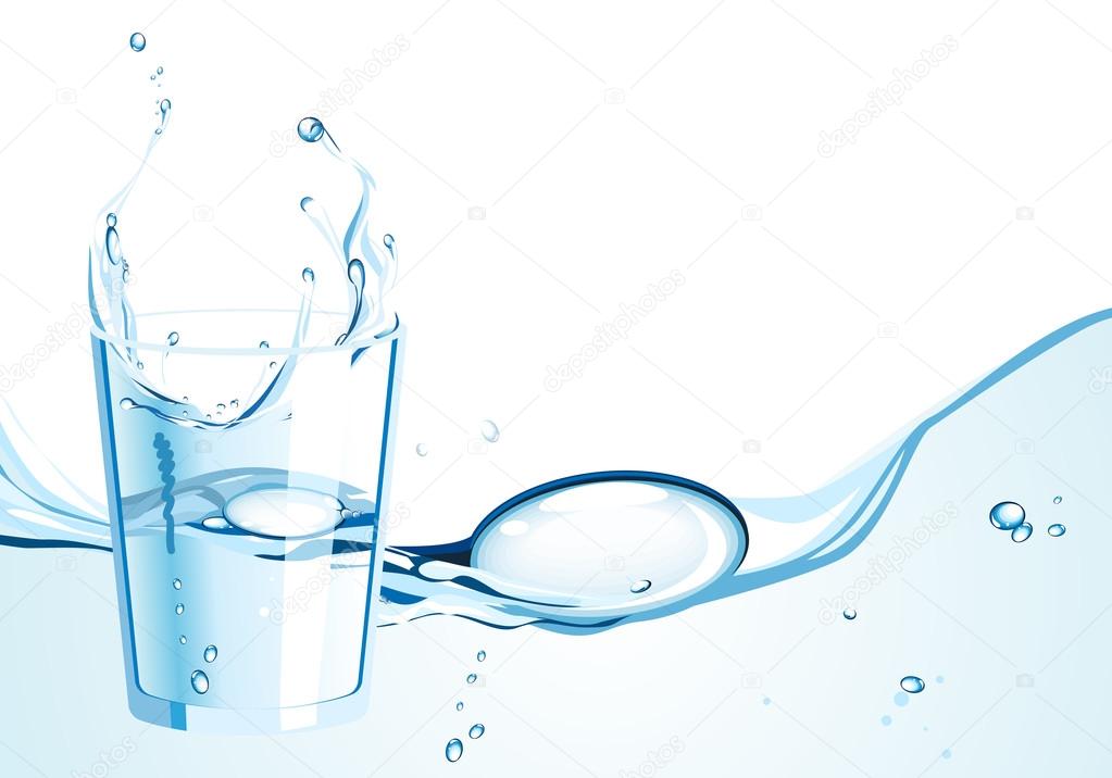 illustration of Glass of water