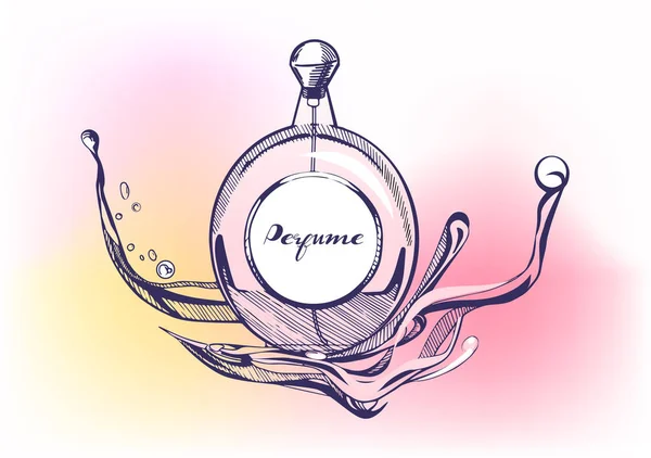 Ručně kreslenou parfém — Stockový vektor
