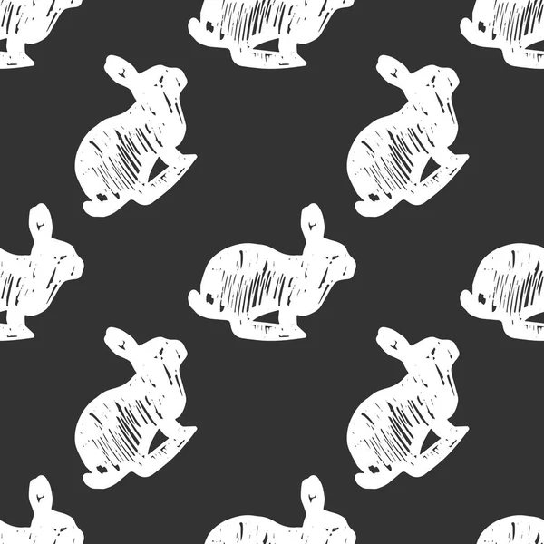 Rabbits seamless pattern — Stock Vector