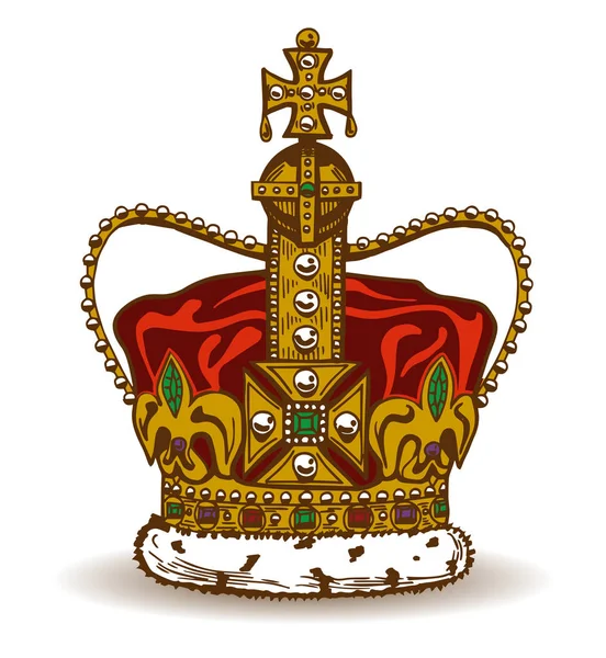 Coronas de reyes para dibujar | icono de la corona del rey — Vector de