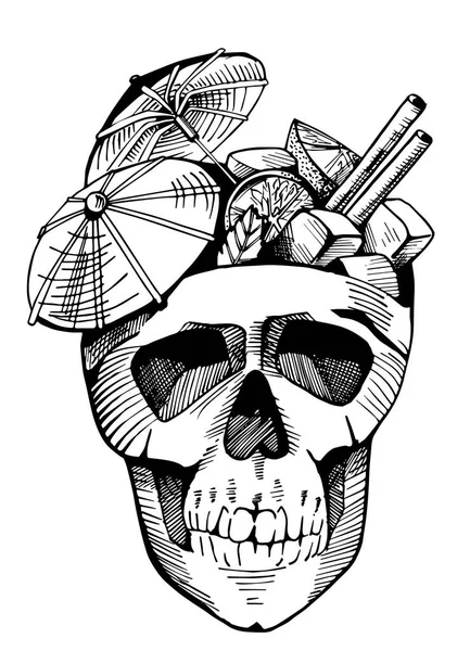 Koktajl w czaszki — Wektor stockowy