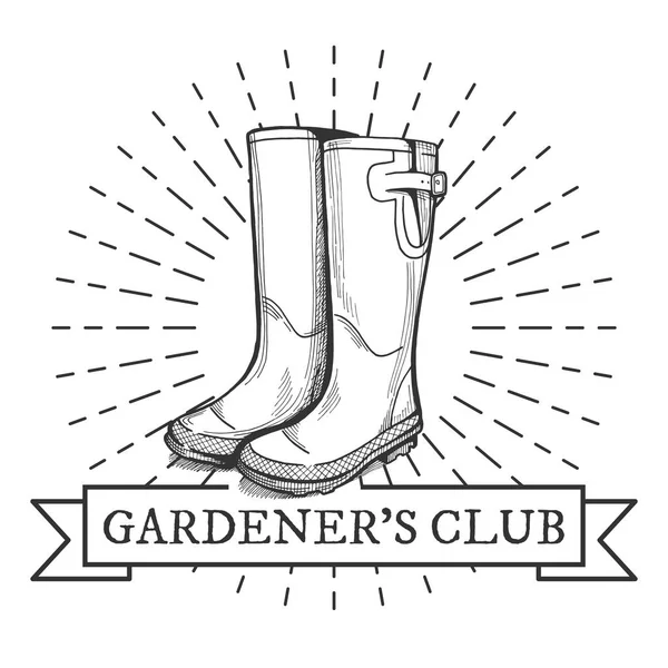 Gardeners clube emblema —  Vetores de Stock