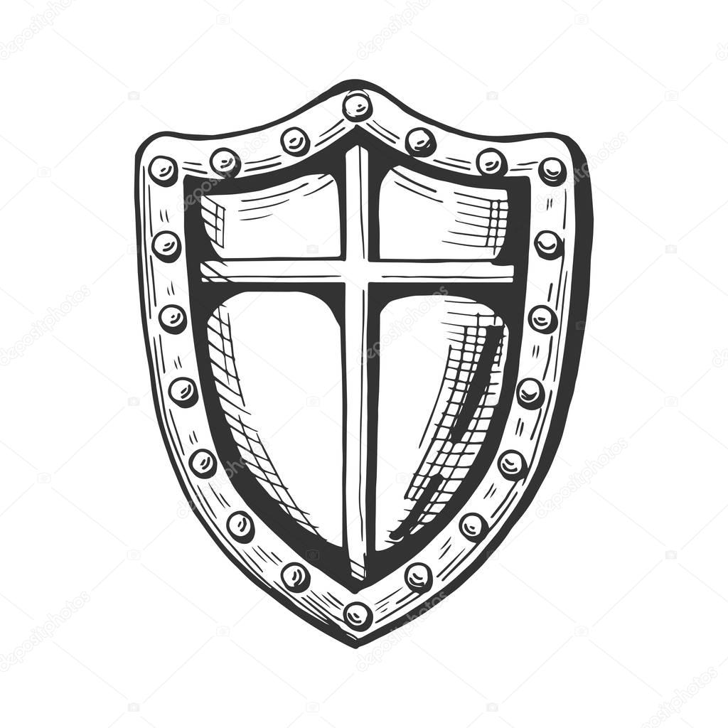 medieval knight shield icon