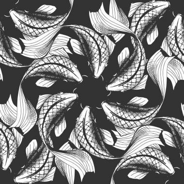 Koi balık seamless modeli