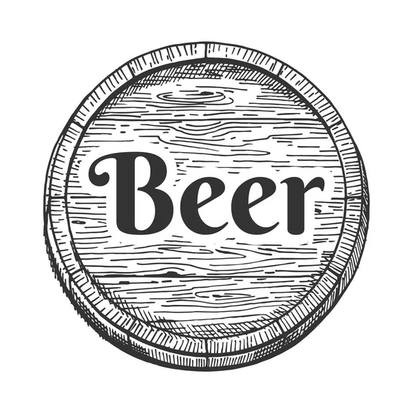Emblema de cerveza dibujado a mano — Vector de stock