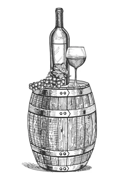 Ett vin stilleben — Stock vektor
