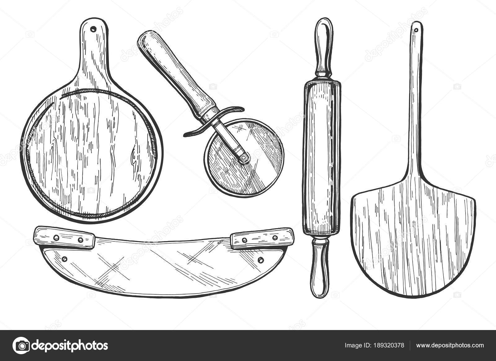 Pizza boards and cutters Stock Illustration by ©istryistry 189320378