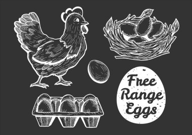 Serbest arkaplan yumurtaları siyah arkaplanda.