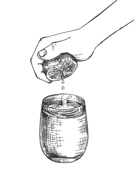 Διαδικασία παρασκευής χυμώδους λεμονάδας — Διανυσματικό Αρχείο