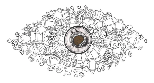 简单图标设计的咖啡杯 — 图库矢量图片