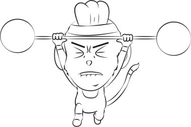 Ağırlık kaldırma egzersizleri maymun