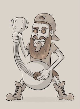 Komik adam mandolin şarkı