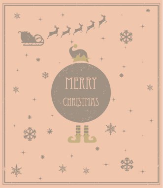 Karikatür vektör Noel kartı 2