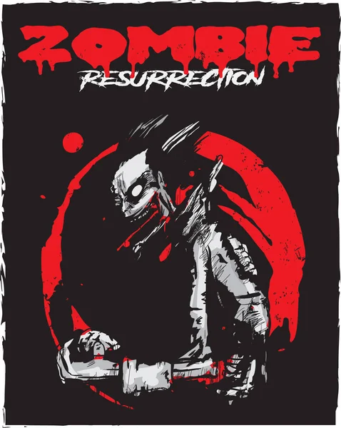 Poster Zombie Resurrección — Vector de stock