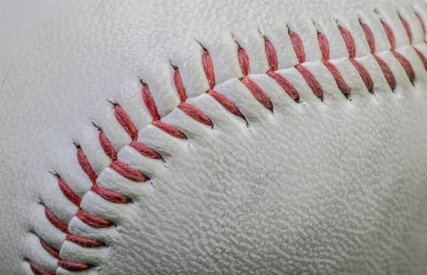 Macro primo piano del vecchio sfondo di baseball con spazio di copia . — Foto Stock