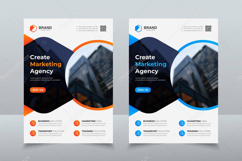 Business Flyer Template Corporate Flyer Brochure Poster Banner QR Code