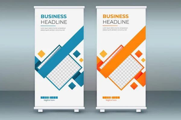 Moderne Stand Stand Rol Banner Ontwerp Poster Reclame Brochure Omslag — Stockvector