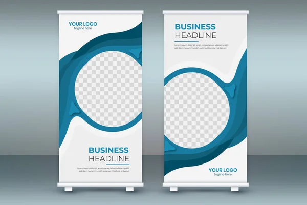 Business Standee Banner Sablon Tervezés Reklám Banner Plakát Brosúra Borító — Stock Vector