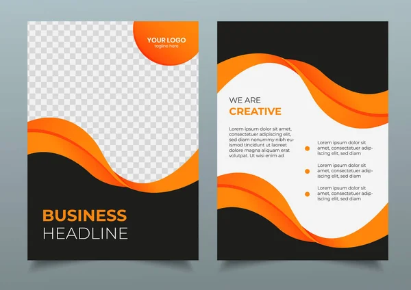 Corporate Brochure Flyer Design Template Poster Rapport Folders Presentatie Boek — Stockvector