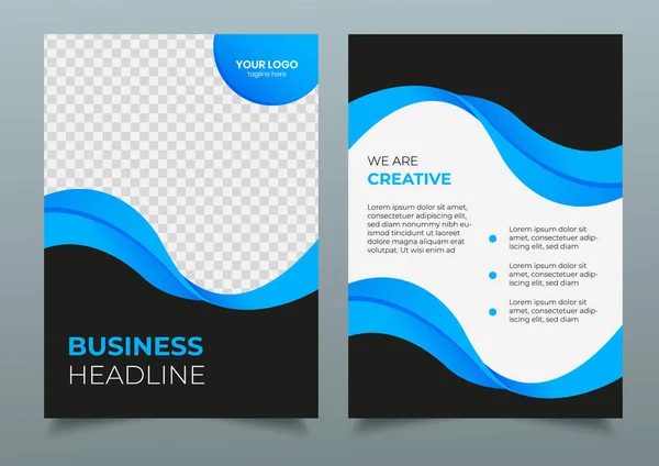 Corporate Brochure Flyer Design Template Poster Rapport Folders Presentatie Boek — Stockvector