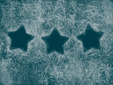 Noel ve Yılbaşı'nın donmuş düzeni ve arka plan. Kar üzerinde baskı yıldız