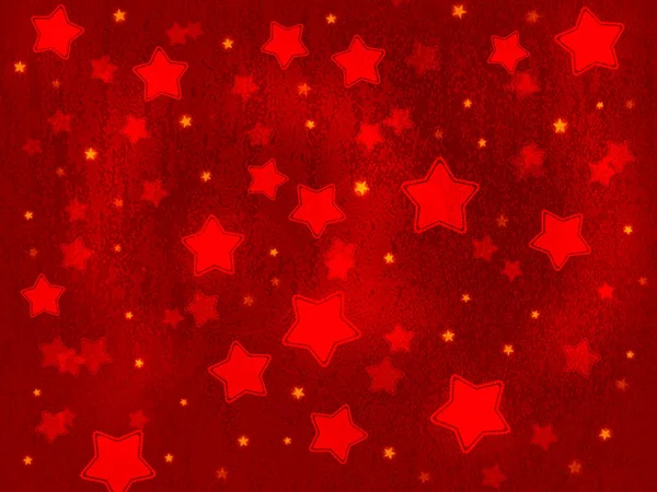 Fondo de la fiesta de Navidad de estrellas rojas. Ilustración texturizada —  Fotos de Stock