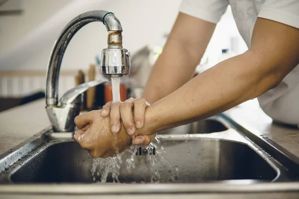 Begin Altijd Met Schone Handen Verspreiding Van Het Coronavirus Voorkomen — Stockfoto