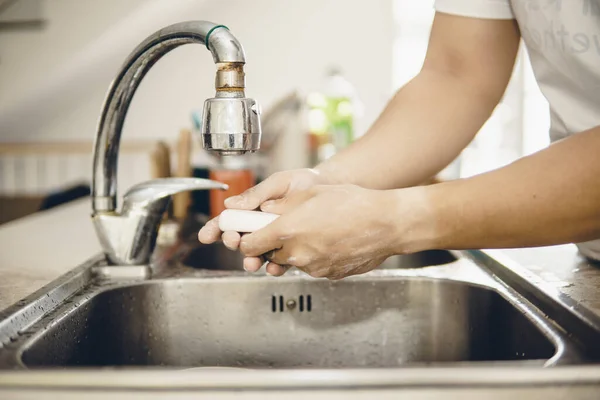 Always Start Clean Hands Prevent Spreading Coronavirus Covid Cropped Shot — Stock Photo, Image