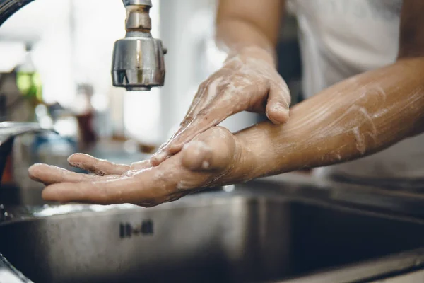 Begin Altijd Met Schone Handen Verspreiding Van Het Coronavirus Voorkomen — Stockfoto