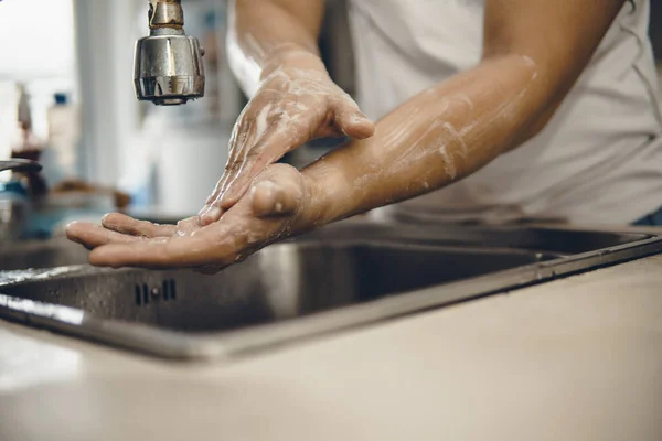 Comece Sempre Com Mãos Limpas Para Evitar Propagação Coronavírus Covid — Fotografia de Stock