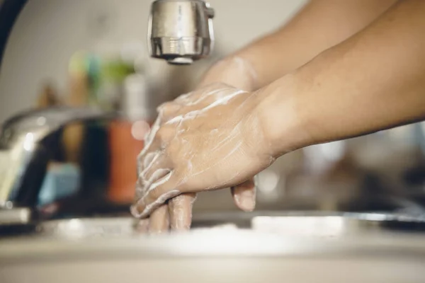 Commencez Toujours Avec Les Mains Propres Pour Éviter Propagation Coronavirus — Photo