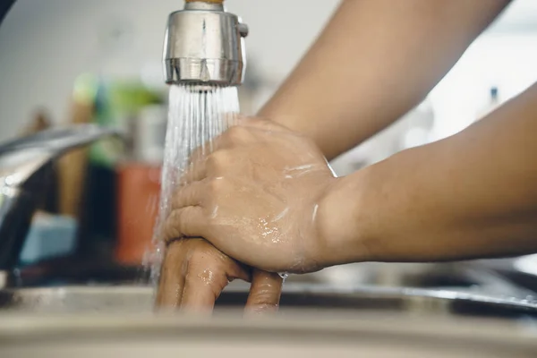 Always Start Clean Hands Prevent Spreading Coronavirus Covid Cropped Shot — Stock Photo, Image