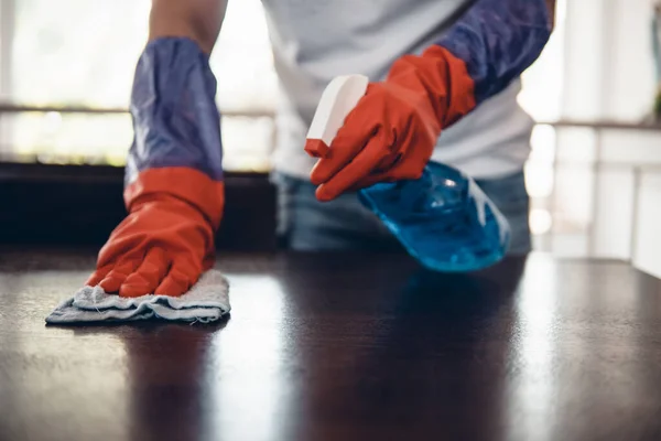 Seguiré Limpiando Hasta Que Esté Impecable Cortado Tiro Hombre Asiático — Foto de Stock