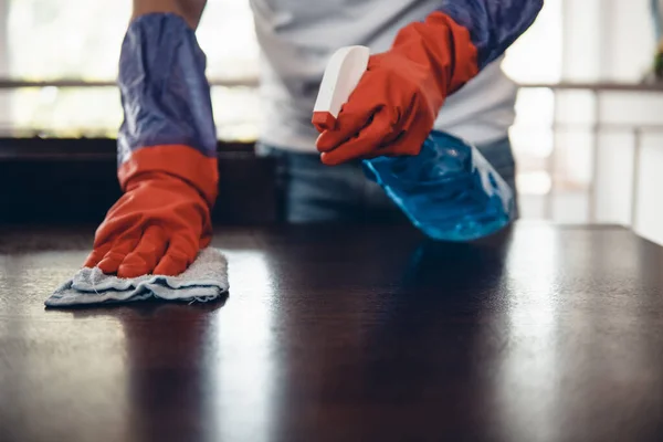 Seguiré Limpiando Hasta Que Esté Impecable Cortado Tiro Hombre Asiático — Foto de Stock