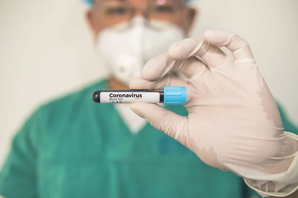 Coronavirus 2019 Ncov Blodprøve Coronavirus Bryter Corona Virus Laben Vitenskapsmann – stockfoto