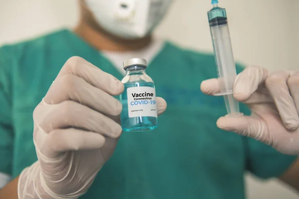 Vaccin Seringă Injectabilă Conceptul Medicină Infecțioasă Utilizează Pentru Prevenirea Imunizarea — Fotografie, imagine de stoc