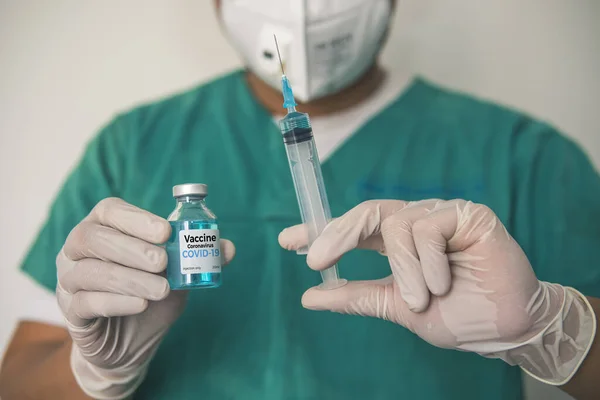 Vaccin Injection Seringues Médecine Concept Infectieux Est Utilisé Pour Prévention — Photo