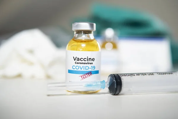 Вакцина Инъекция Шприца Use Prevention Immunization Treatment Corona Virus Infection — стоковое фото