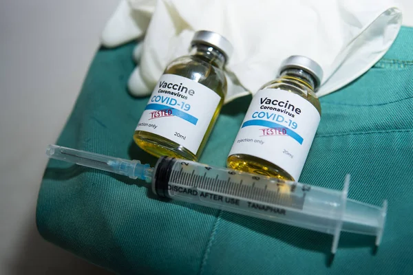 Vaccin Seringă Injectabilă Utilizează Pentru Prevenirea Imunizarea Tratamentul Infecției Virusul — Fotografie, imagine de stoc