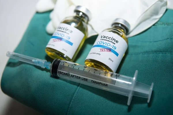 Ενέσιμο Εμβόλιο Και Σύριγγα Χρησιμοποιείται Για Την Πρόληψη Ανοσοποίηση Και — Φωτογραφία Αρχείου