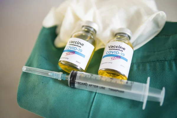 Vaccin Seringă Injectabilă Utilizează Pentru Prevenirea Imunizarea Tratamentul Infecției Virusul — Fotografie, imagine de stoc