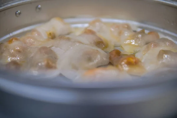 Tapioca Starch Chewy Crystal Dumplings Shrimp Pork Fillings — Stock Photo, Image