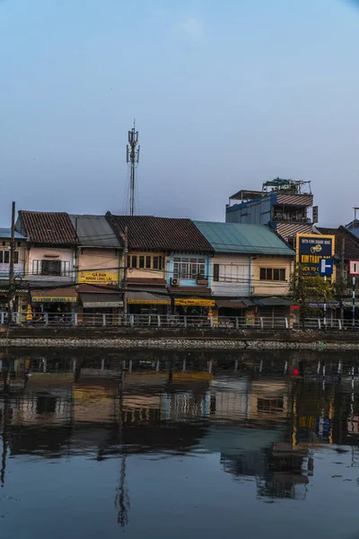 Saigon Vietnam March 2020 Old Houses Ben Binh Dong Sai — 图库照片