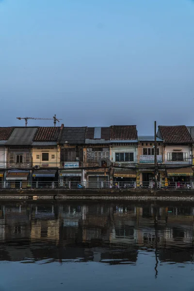 Saigón Vietnam Marzo 2020 Casas Antiguas Ben Binh Dong Sai — Foto de Stock